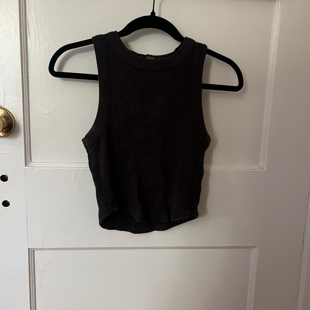 Forever 21 Black Ribbed Tank Top